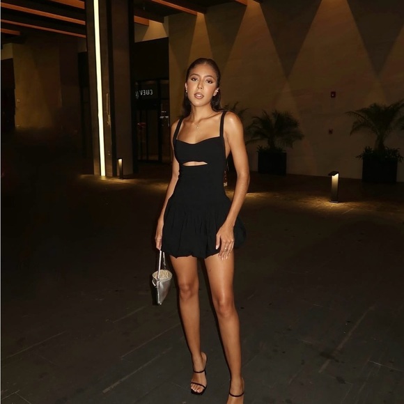 Zara dress little black balloon cut out fitted bodycon evening cocktail party - Picture 16 of 16